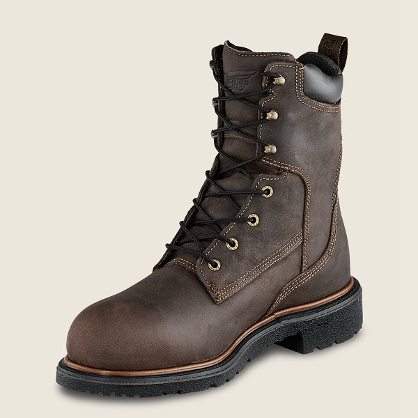 Red Wing Work Boots Dynaforce® - 8-inch Insulated Waterproof Soft Toe - Dark Brown - Mens MKD965780